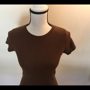 PARANG ~ Slim Brown Short Sleeve Shirt